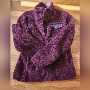 Pendleton Burgundy Teddy Sherpa Jacket Sz Small